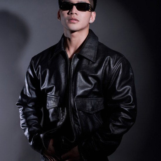 RAFAEL BOXY LEATHER JACKET - Đen
