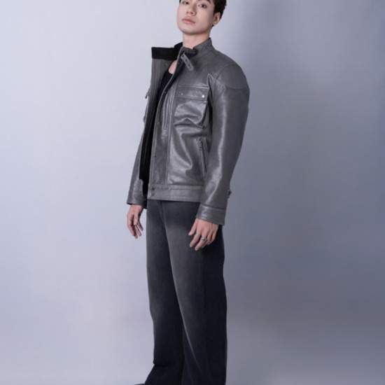 Gangster Racer Jacket - Đen