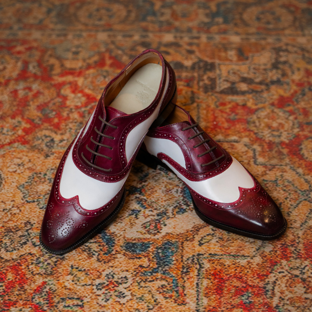 JANTORO SPECTATOR SHOES - Đỏ rượu