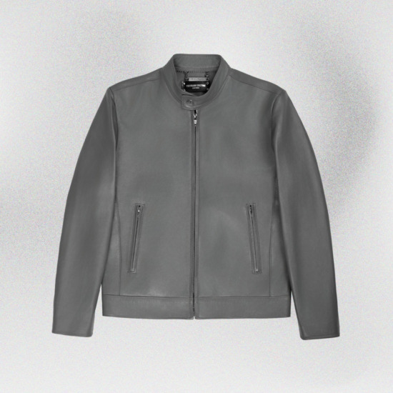 YAKUZA RACER LEATHER JACKET - Gray