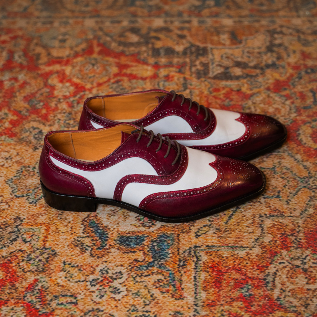 JANTORO SPECTATOR SHOES - Đỏ rượu - Ảnh 2