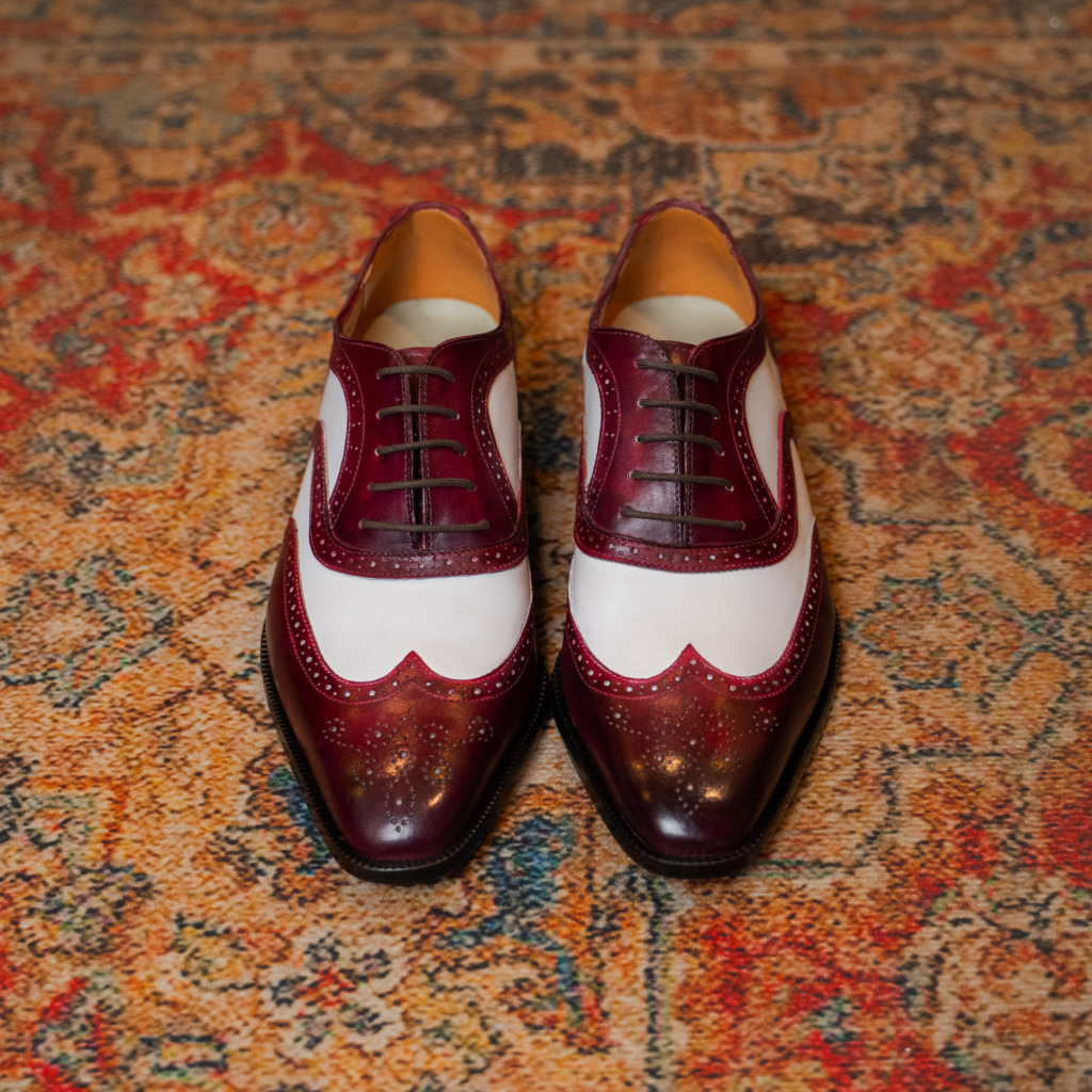 JANTORO SPECTATOR SHOES - Đỏ rượu - Ảnh 3