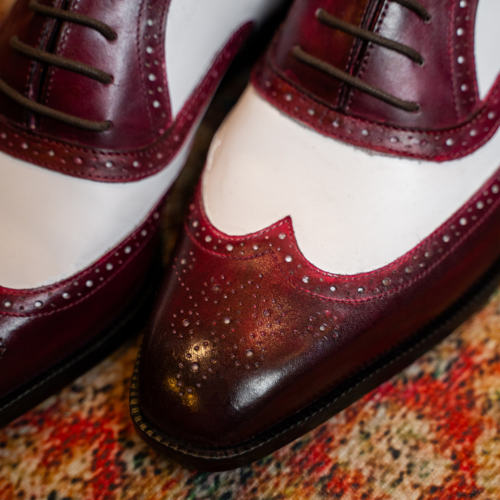 JANTORO SPECTATOR SHOES - Đỏ rượu - Ảnh 4