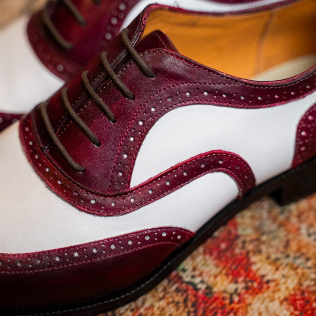 JANTORO SPECTATOR SHOES - Đỏ rượu - Ảnh 5