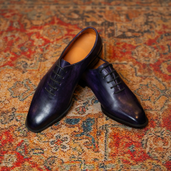 CASTALIA WHOLECUT PATINA SHOES - Tím than