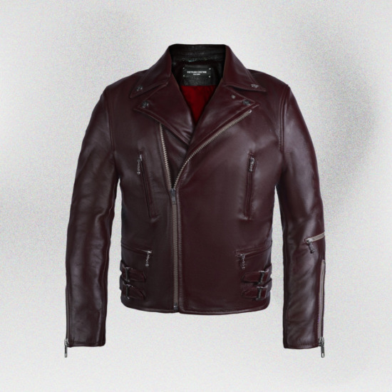 TERMINATOR BIKER JACKET 2 - Wine Red