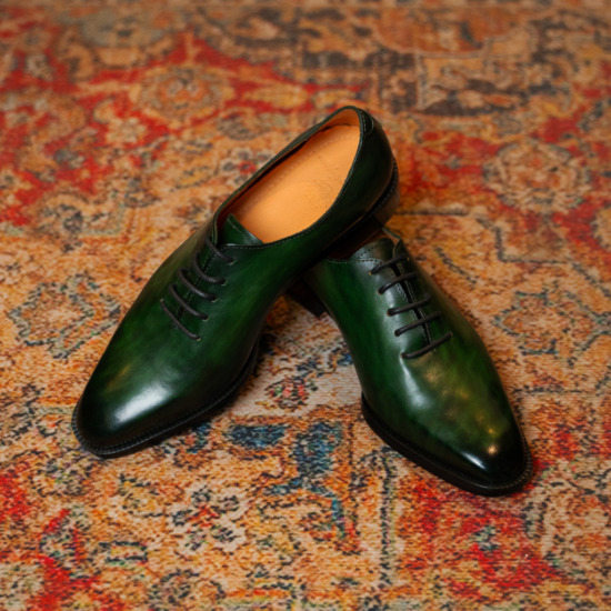 CASTALIA WHOLECUT PATINA SHOES - Xanh rêu