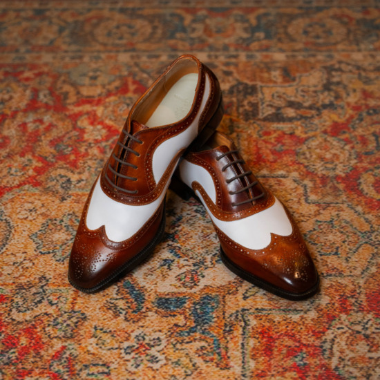 JANTORO SPECTATOR SHOES - Nâu da bò