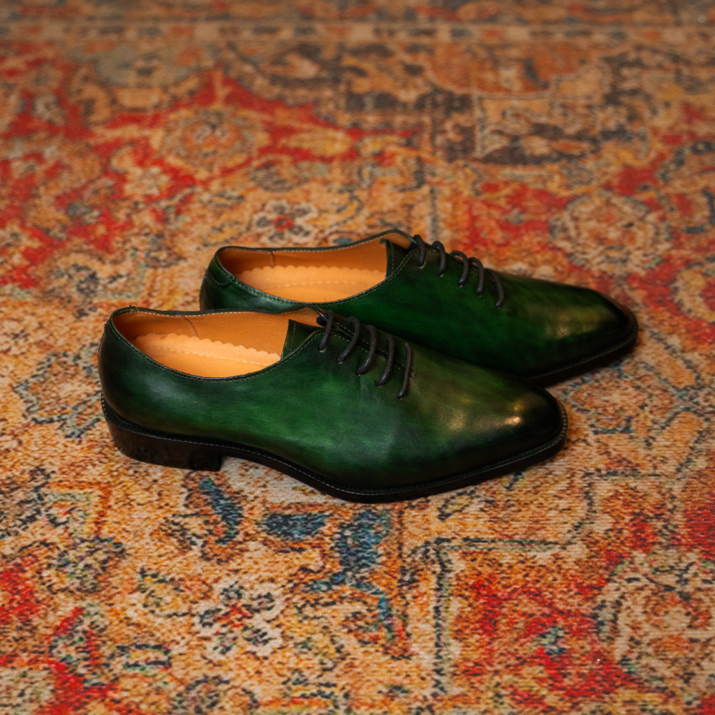 CASTALIA WHOLECUT PATINA SHOES - Xanh rêu - Ảnh 2