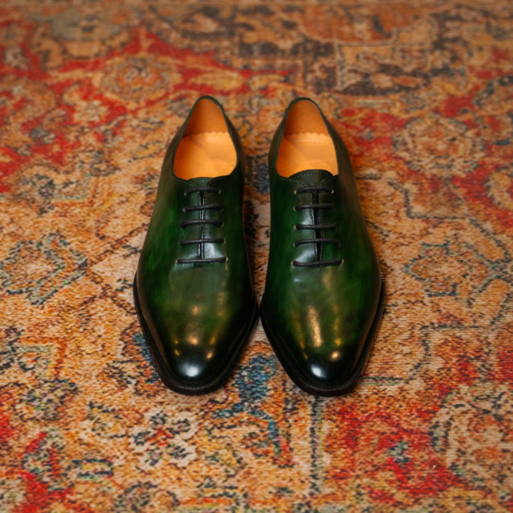 CASTALIA WHOLECUT PATINA SHOES - Xanh rêu - Ảnh 3