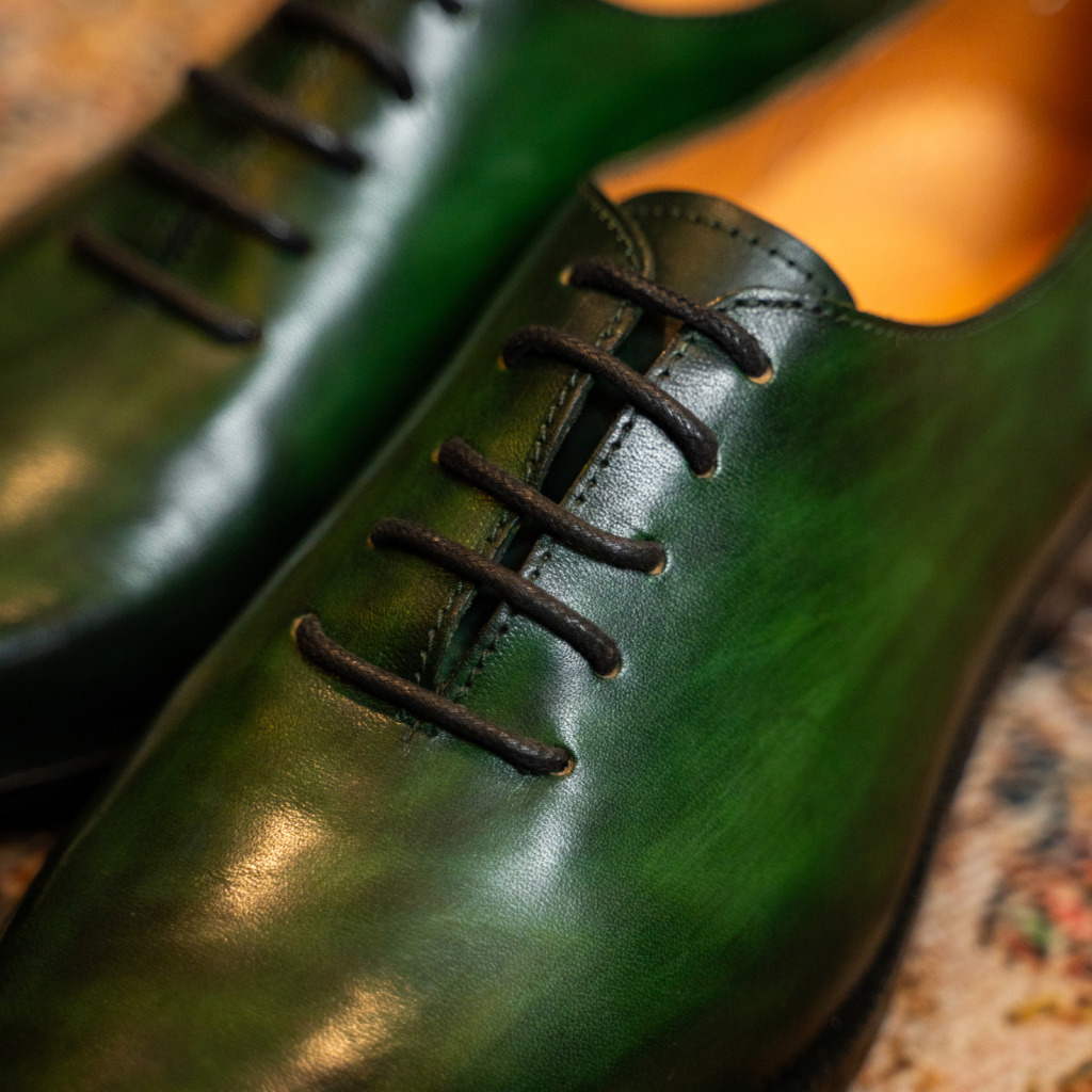 CASTALIA WHOLECUT PATINA SHOES - Xanh rêu - Ảnh 4