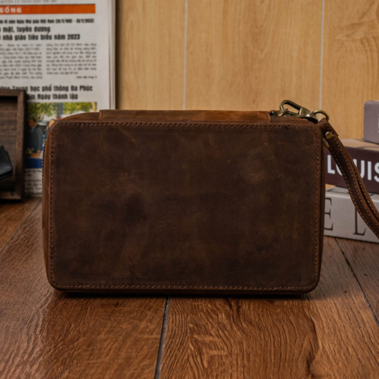 HAVANA CLUTCH PATINA HORSIE - Brown