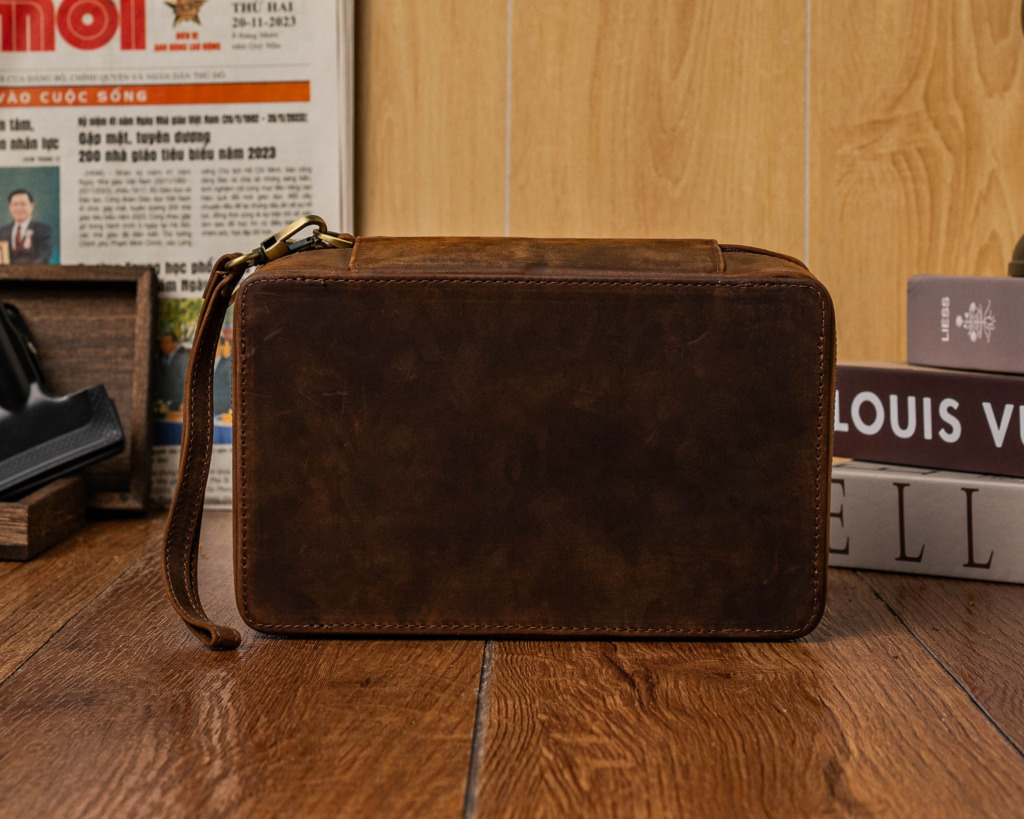 HAVANA CLUTCH PATINA HORSIE - Brown - Ảnh 2