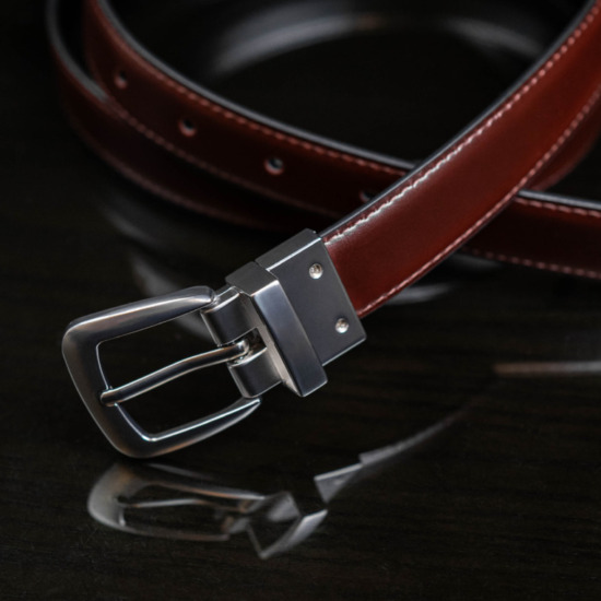 ROTATE BELT 2.5CM - Wine red