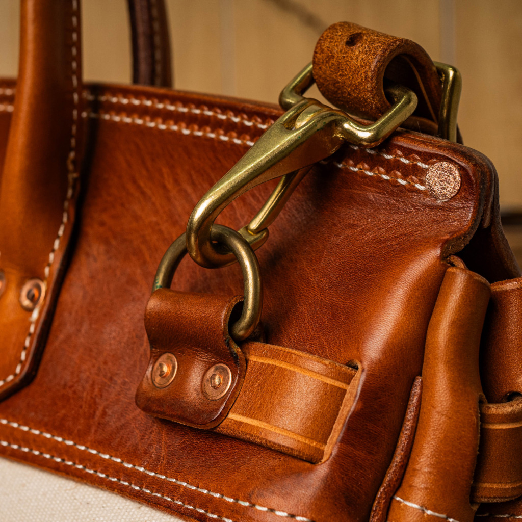 SANTOS BERKIN LEATHER BAG 2 - Beige - Ảnh 10