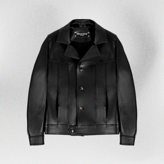 Áo Khoác Da Double Breasted