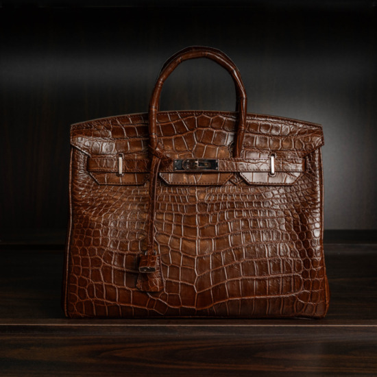 Santos Birkin Crocodile Leather - Nâu