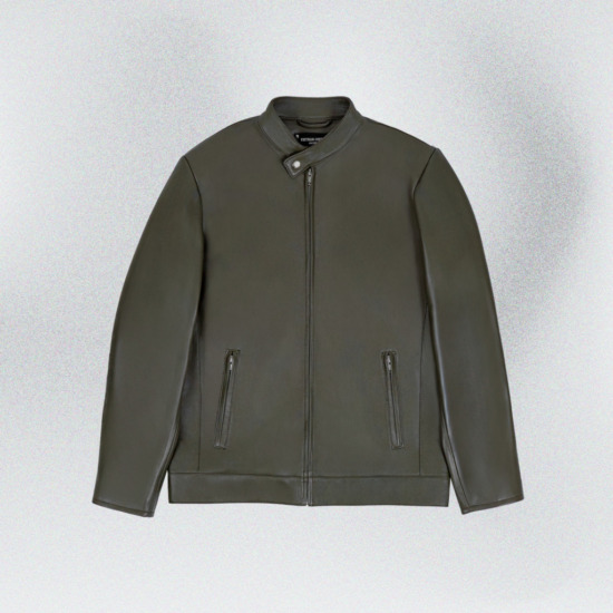 YAKUZA RACER LEATHER JACKET - Xanh rêu